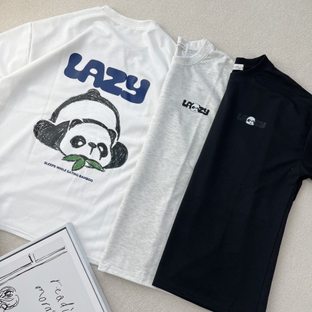 20043 LAZY熊貓短袖