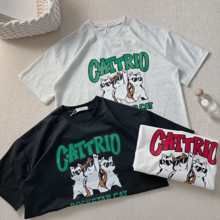 20029 CATTRIO搖滾貓短袖